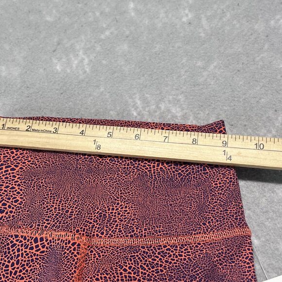 Lululemon Legging Womens 0 Crackle Orange Wunder Train High-Rise Gym 1512 - Picture 6 of 11